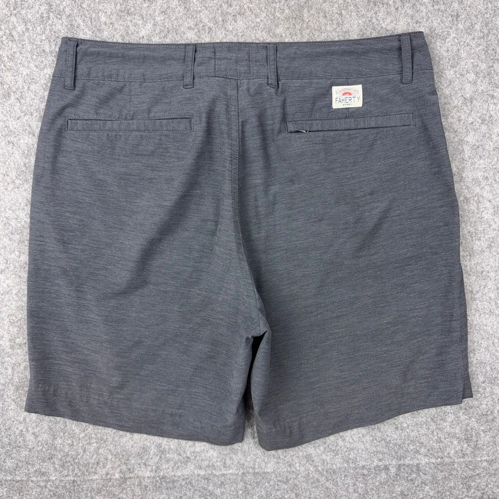 Faherty Shorts Mens 32 Gray All Day Shorts Hybrid Stretch Quick Dry Surf Casual